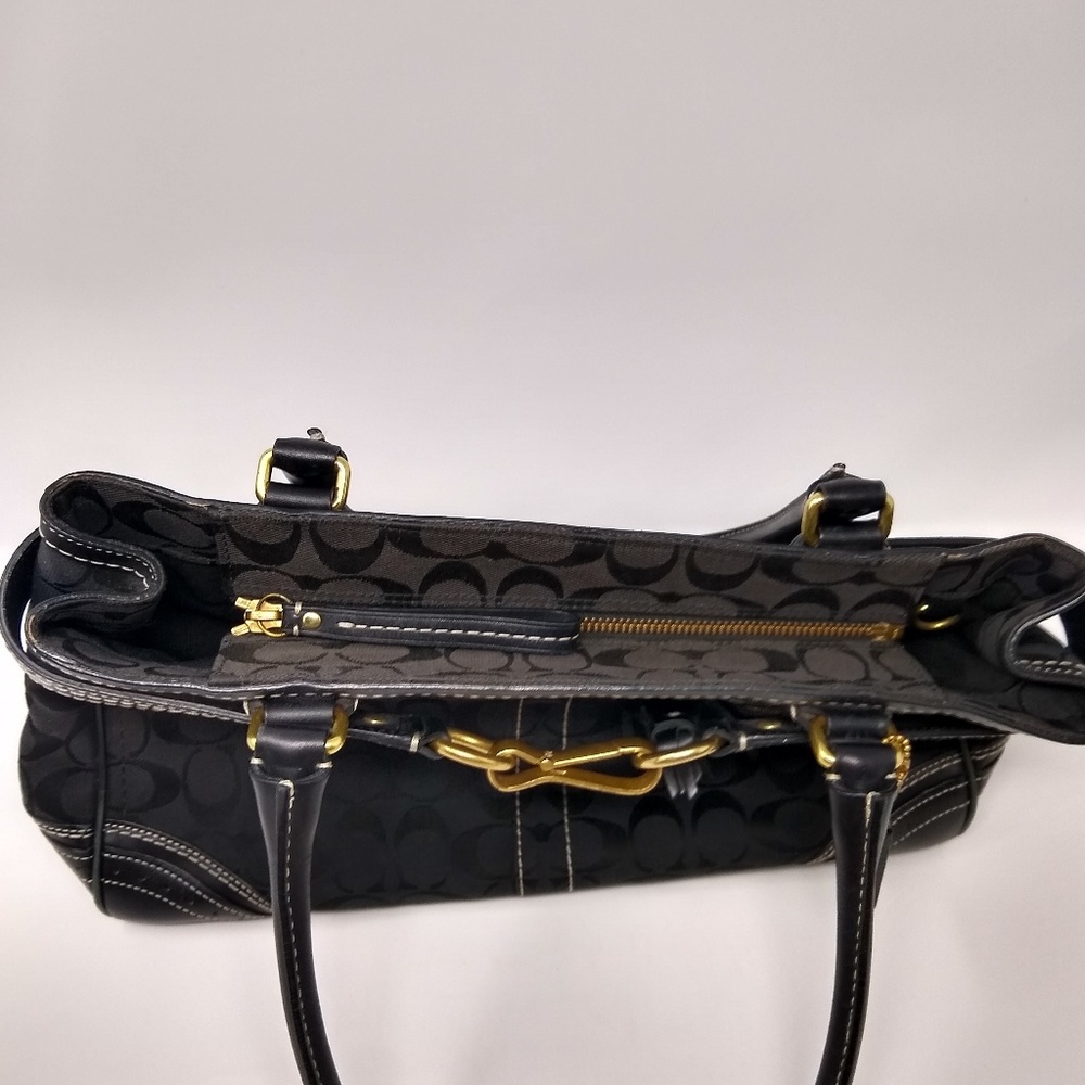 Coach | black signature monogram handbag EIC - Picture 3 of 7
